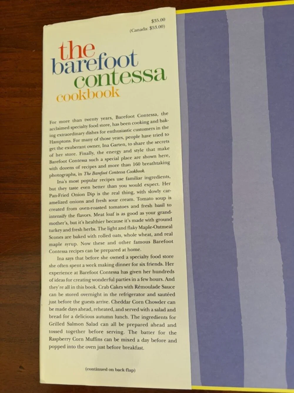 The Barefoot Contessa Cookbook by Ina Garten, Hardcover, 1999